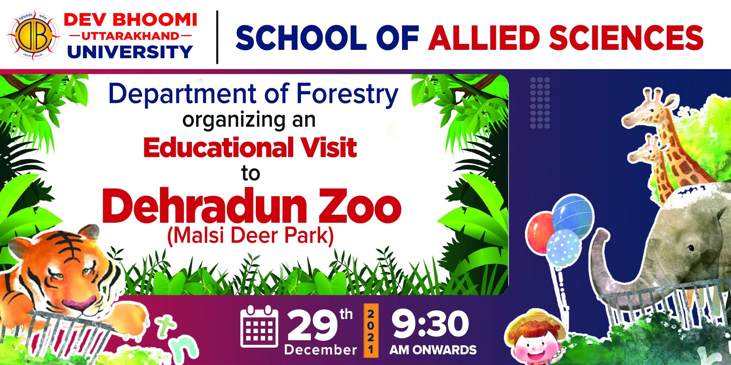 Educational Visit to Dehradun Zoo (Malsi Deer Park), Dehradun.