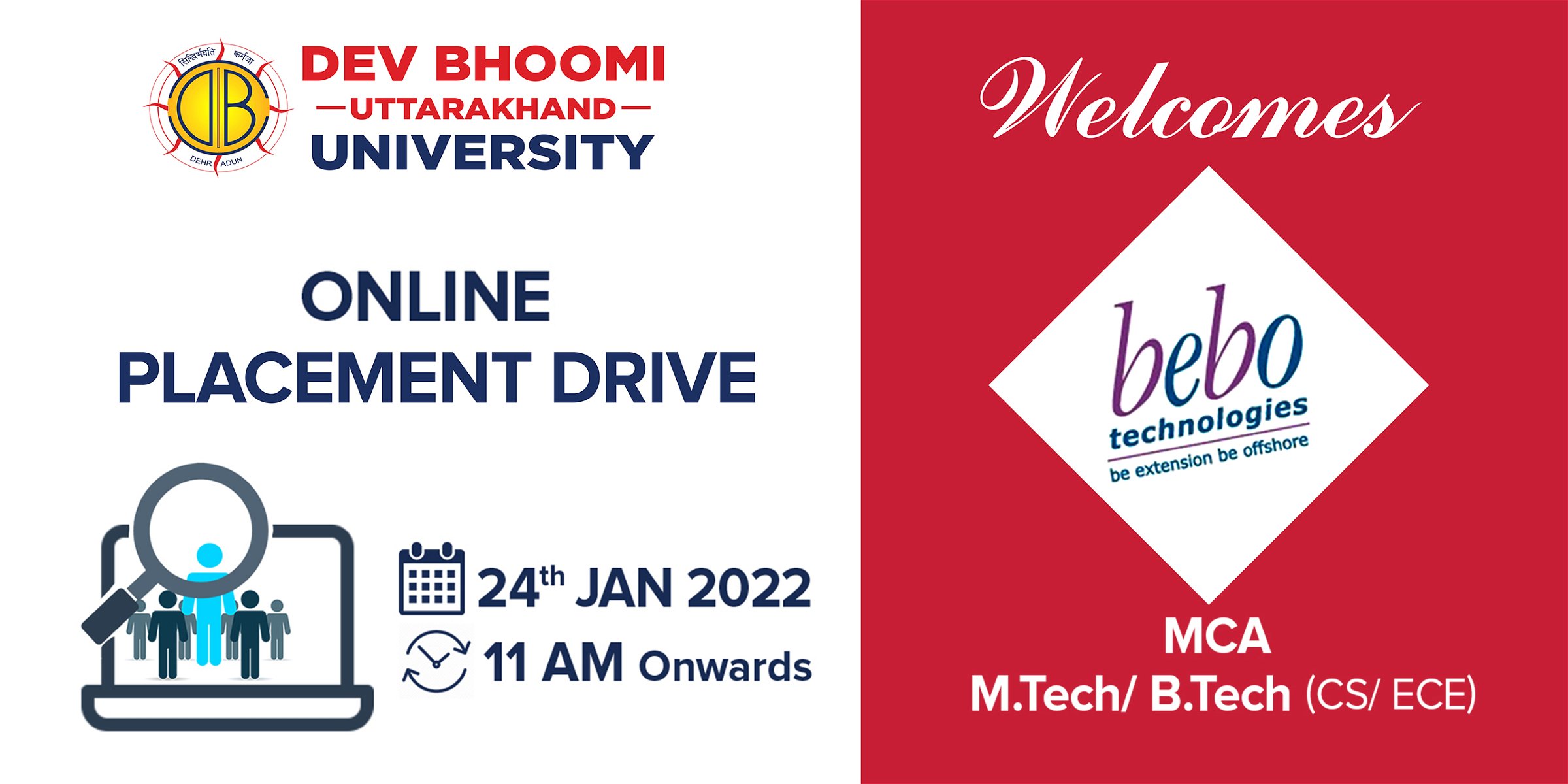 Online Placement Drive of Bebo Technologies Pvt Ltd.