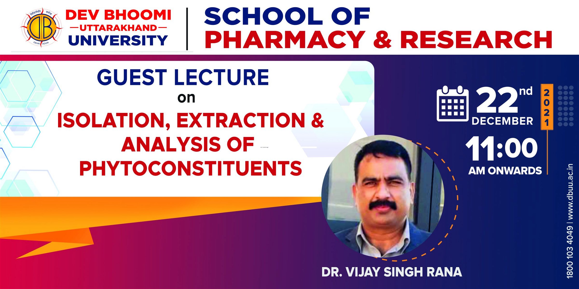 Invited lecture- DR. Vijay Rana