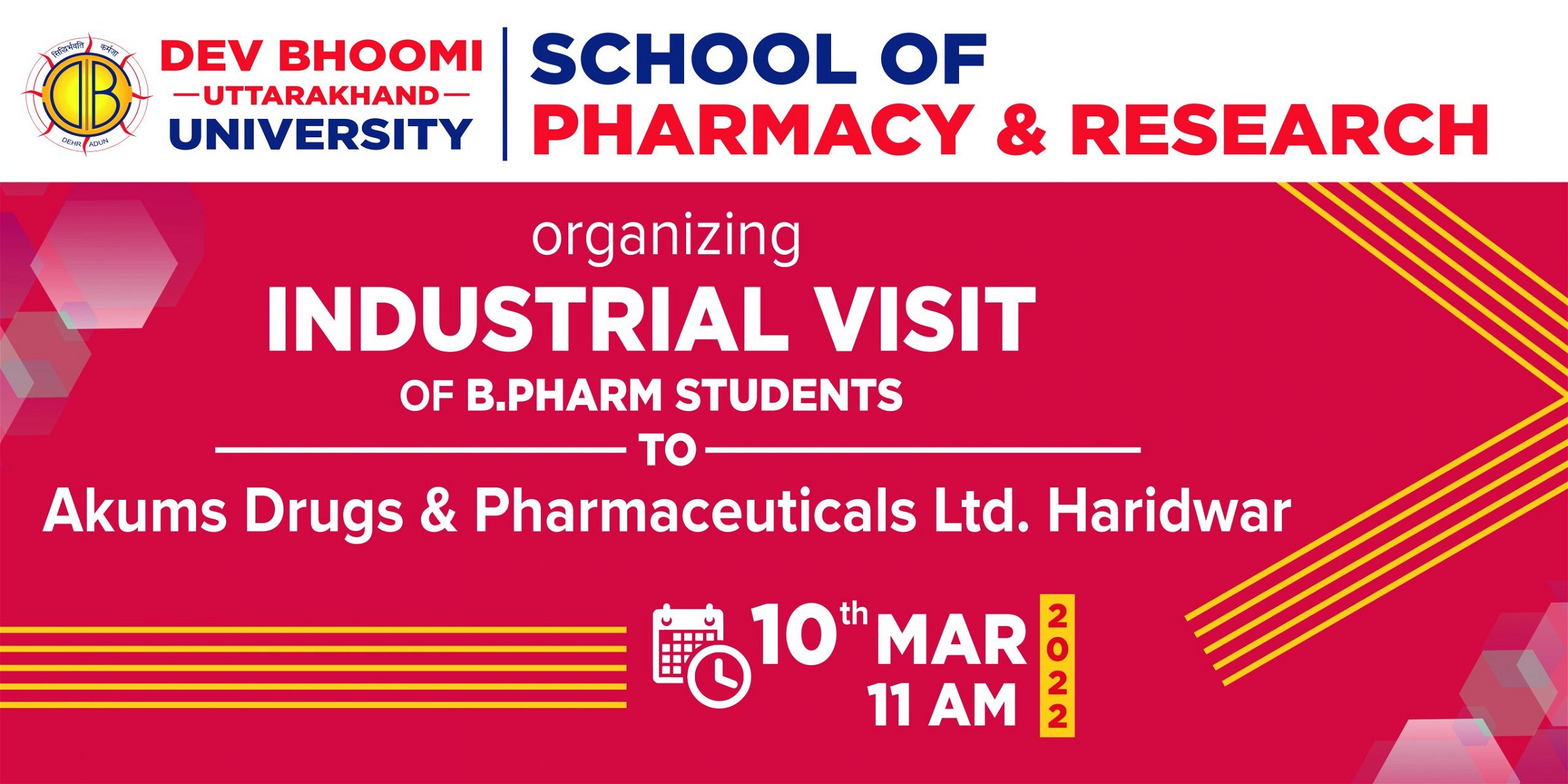 Industrial Visit of B.Pharm Students to Akums Drugs & Pharmaceuticals Ltd. Haridwar