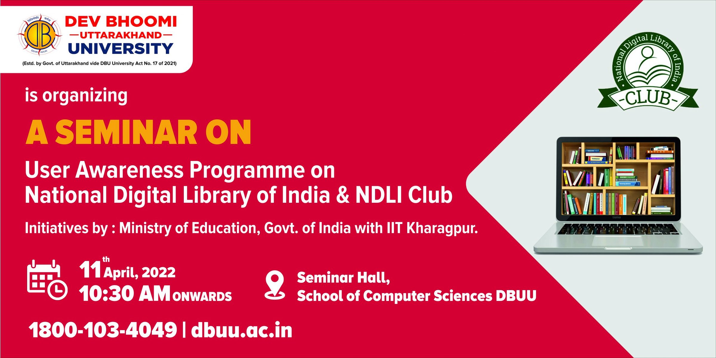 User Awareness Programme on National Digital Library of India & NDLI Club