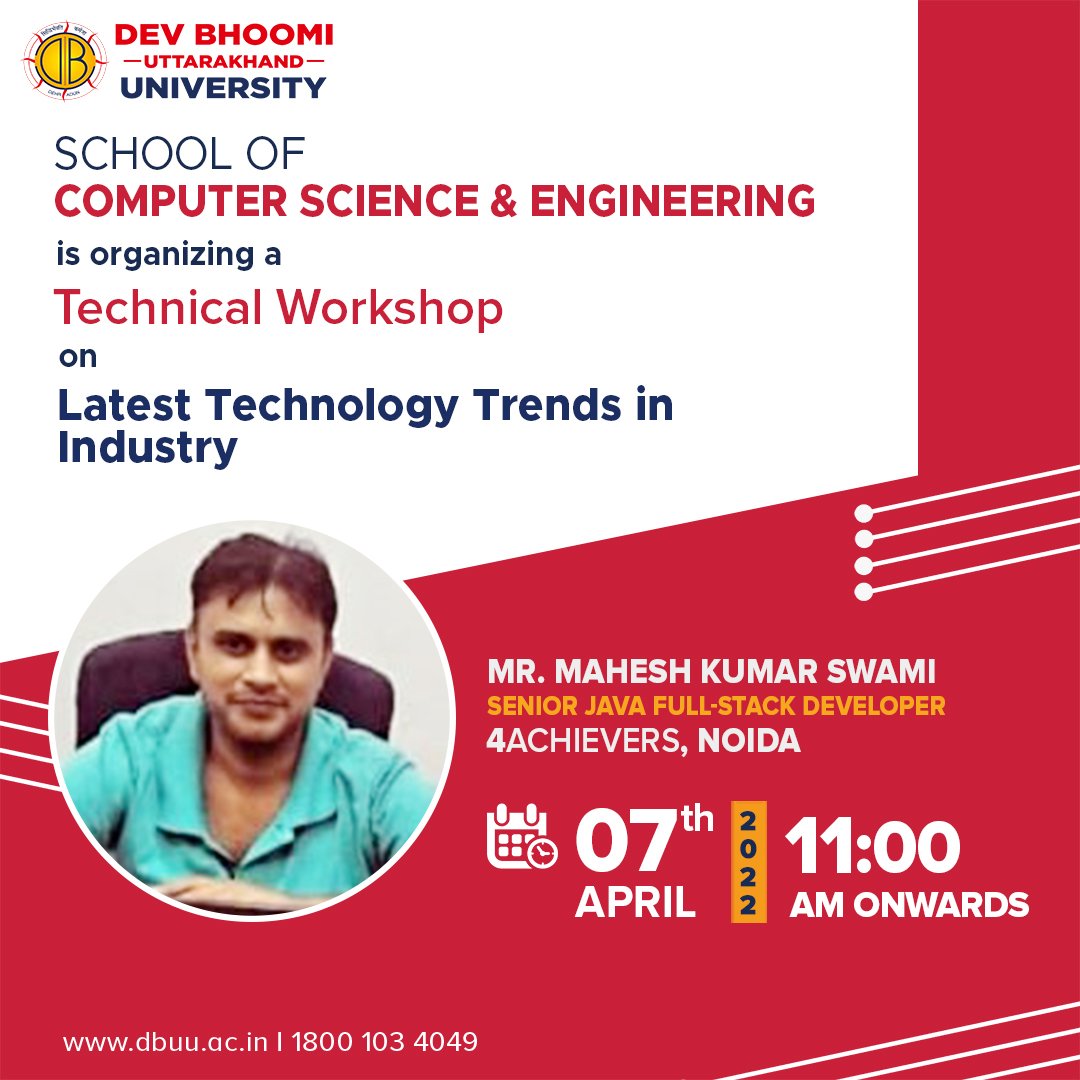 Technical Workshop on Latest Technology Trends in  Industry – by 4Achievers