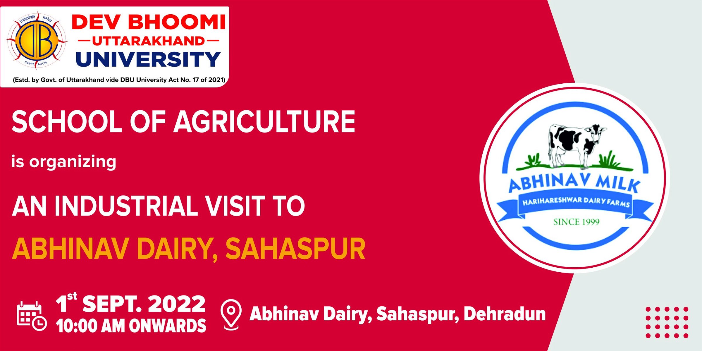 Industrial Visit to Abhinav Dairy, Sahaspur, Dehradun.