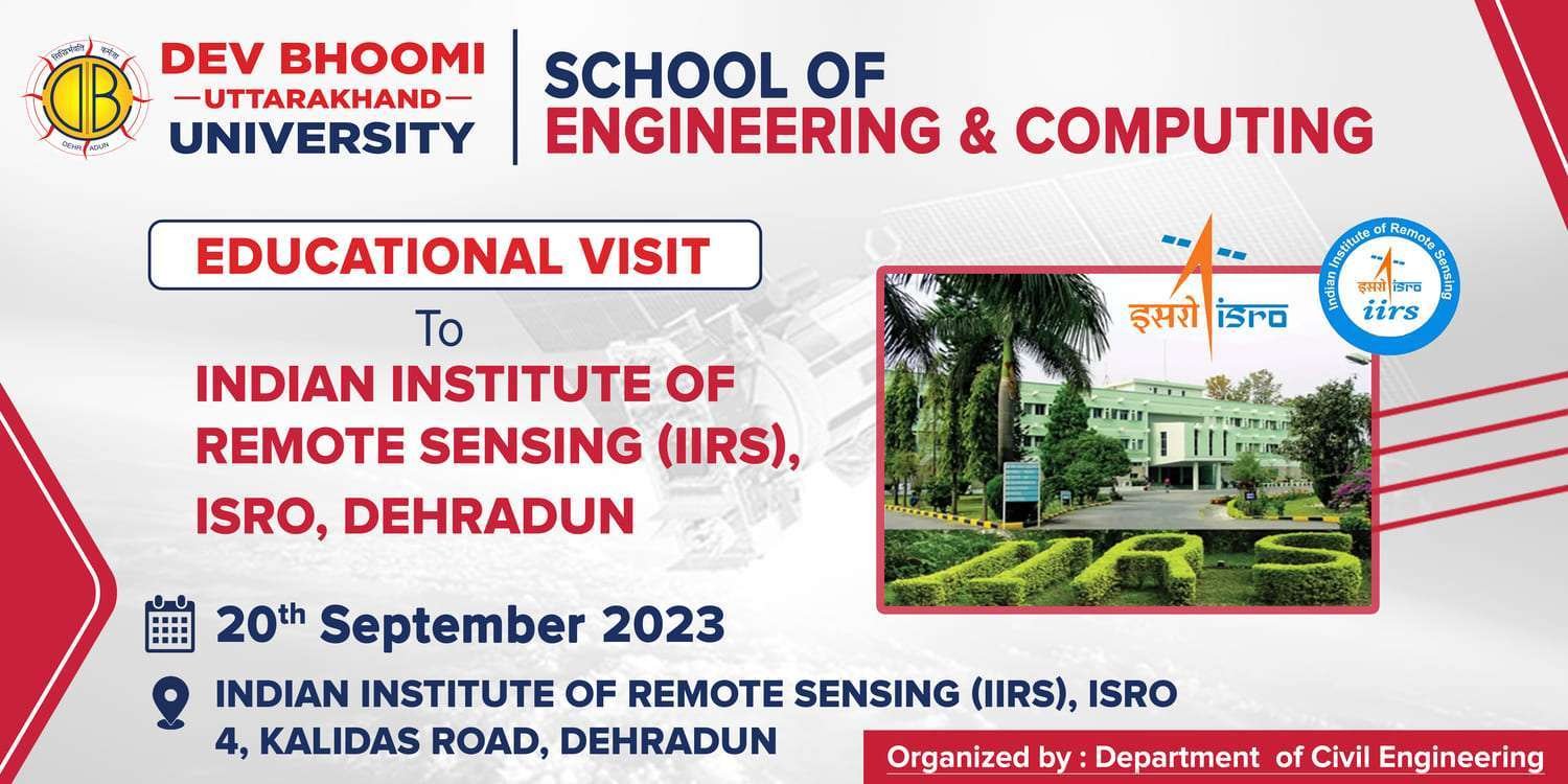 Educational visit to “GOVERNMENT OF INDIA”  INDIAN INSTITUTE OF REMOTE SENSING, Indian Space Research Organisation.