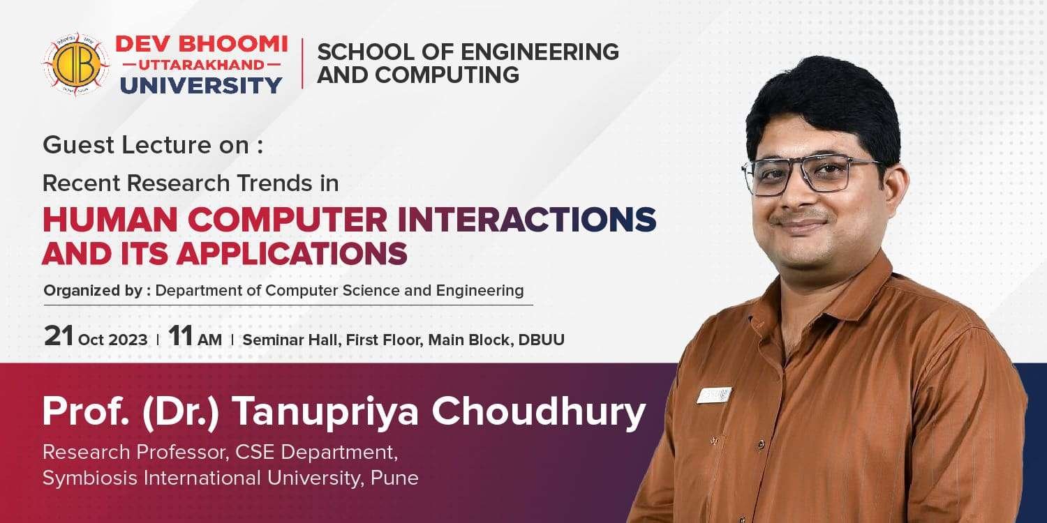Guest Lecture on Recent Research Trends in Human Computer  Interactions and Its applications for last speaker