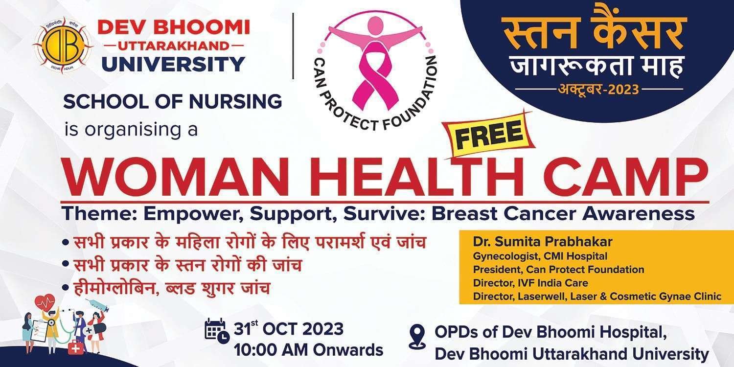 “Free Woman Health Camp”  Theme: Empower, Support, Survive: Breast Cancer Awareness
