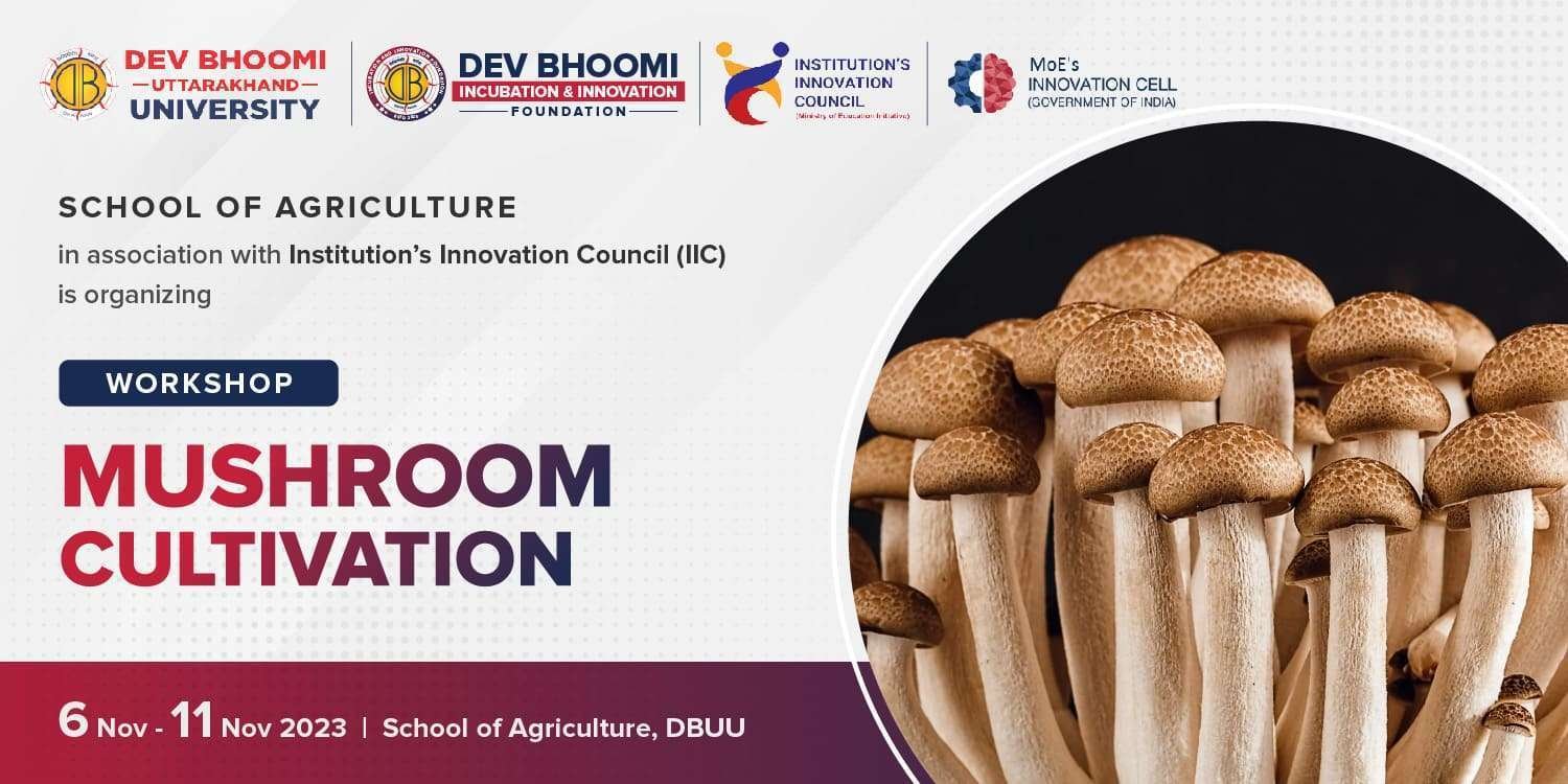 Workshop on Mushroom Cultivation from 06-11  November, 2023