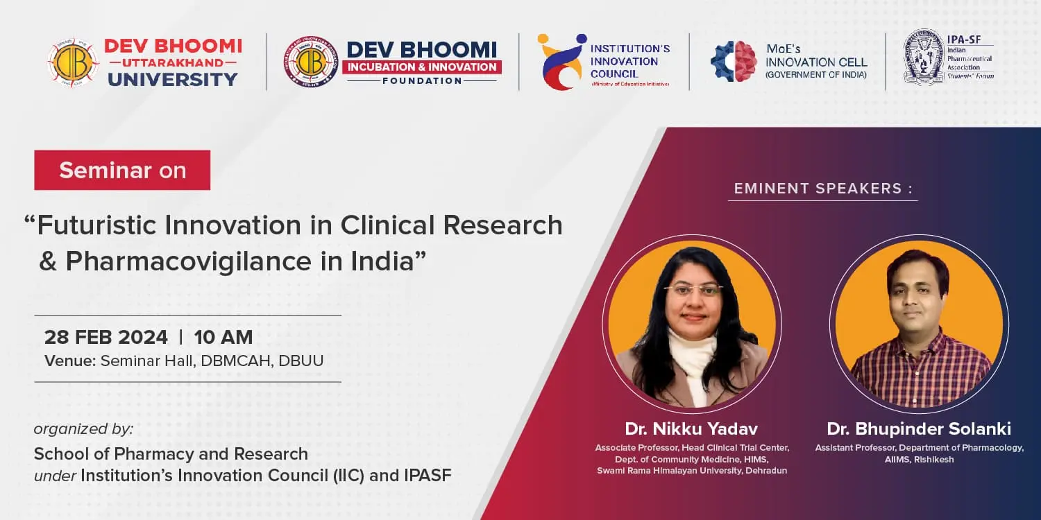 One Day Seminar on FUTURISTIC INNOVATION IN CLINICAL RESEARCH & PHARMACOVIGILANCE IN INDIA