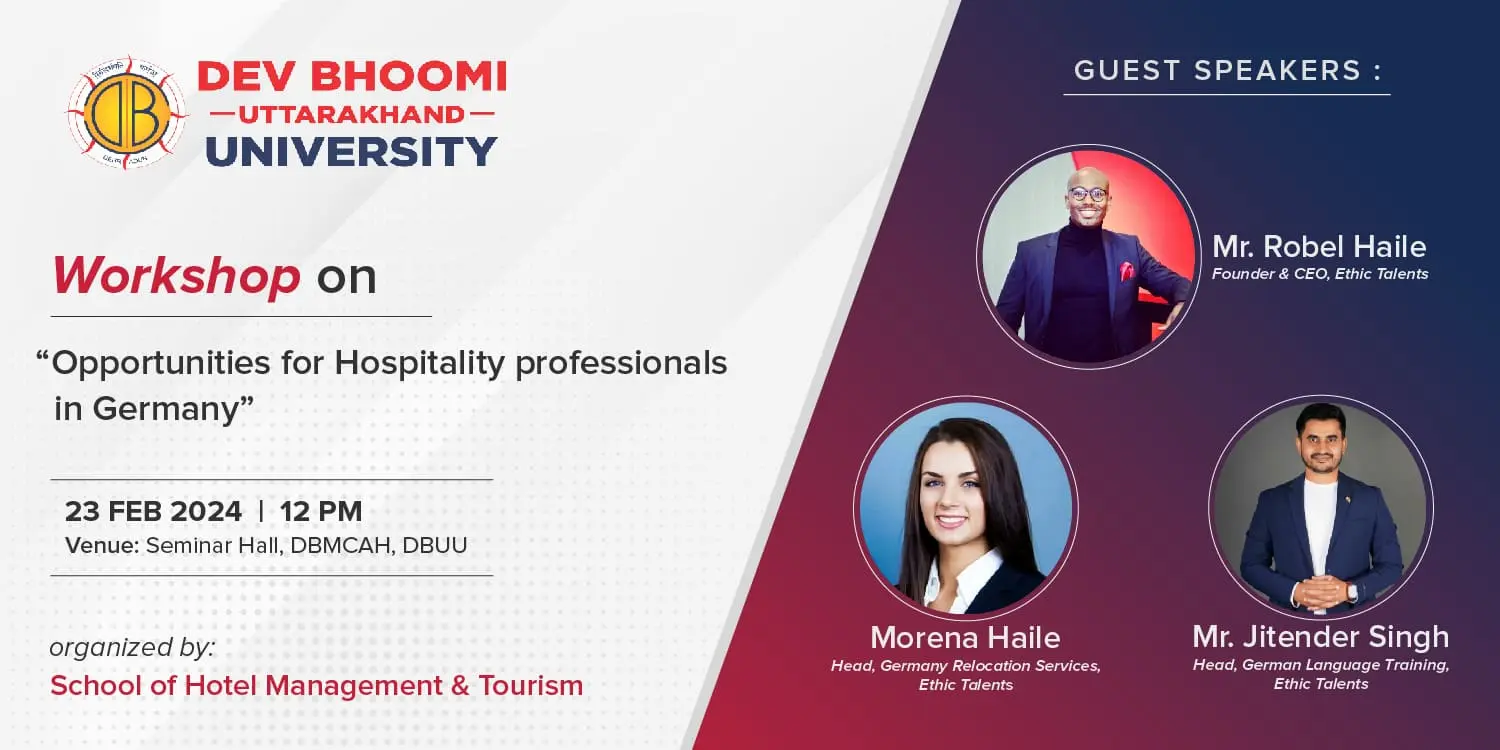 Workshop ‘Opportunities for Hospitality professionals in  Germany’
