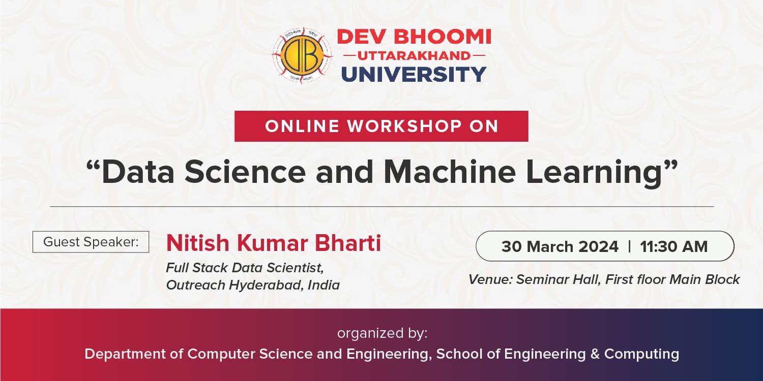 Online Workshop on Data Science and Machine Learning