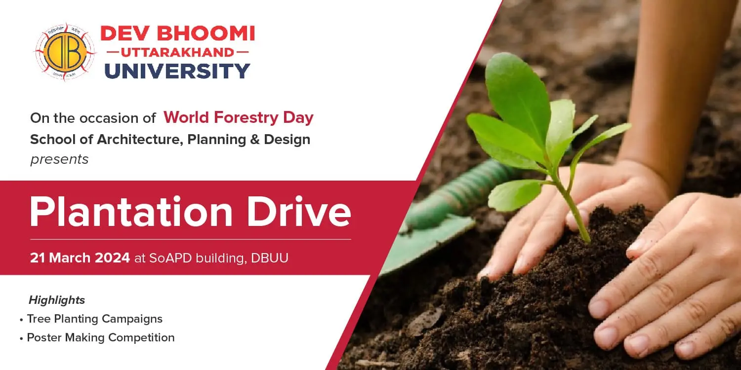 SoAPD presents Plantation Drive on the occasion of WORLD  FORESTRY DAY on 21 st March,2024